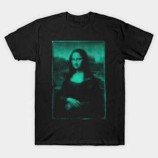 Mona Lisa Da Vinci Dots Graphic Design T-Shirt